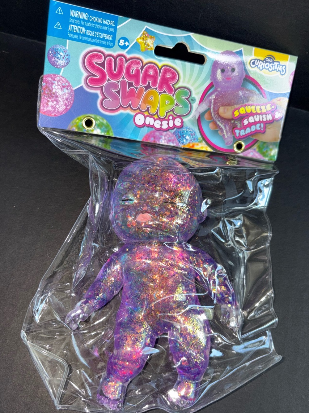 Sugar Swaps Onesie Glitter Squishy baby - Purple